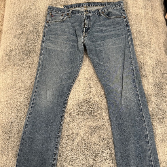 Polo Ralph Lauren Mens Denim Jeans Varick Slim Straight - Blue - Size US 38x32 - Picture 1 of 11